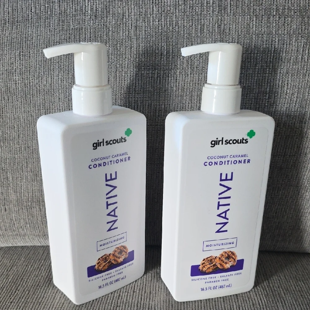 Native Girl Scouts Coconut Caramel‎ Moisturizing Conditioner, 2 Bottles, 16.5oz.
